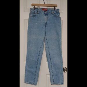 Levis VTG 550 Jeans Neutral Blue Relaxed Fit Cotton Tapered Leg Women Denim L 12